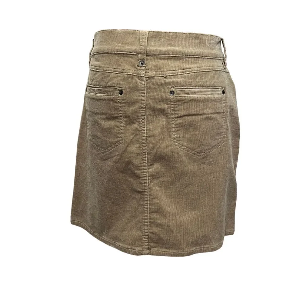TINT Beige‎ Corduroy A-Line Skirt Classic Style Knee Length Size 8